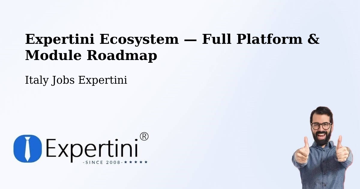 Expertini Ecosystem — Full Platform & Module Roadmap – Frisanco
